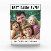 Beste papa ooit Vaderdag fotoblok (Voorkant)