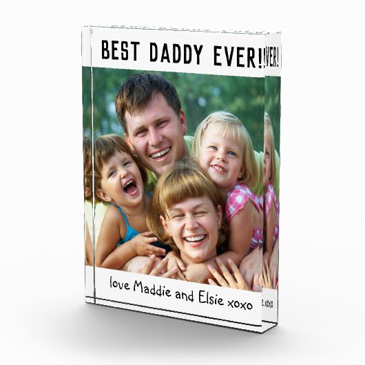 Beste papa ooit Vaderdag fotoblok (Rechts)