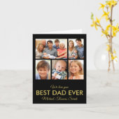 Beste papa ooit Vaderdag fotocollage Kaart (Gele Bloem)