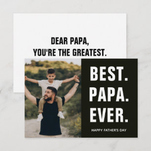 Beste. Papa. Ooit. Vaderdag Informatiekaartje