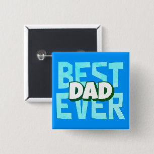 Beste papa ooit   Vaderdag knop Vierkante Button 5,1 Cm