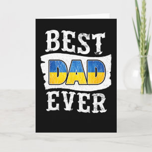 Beste Papa Ooit Vaderdag Oekraïense Vlag Oekraïne Kaart