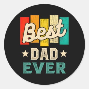 Beste papa ooit Vaderdag Ronde Sticker