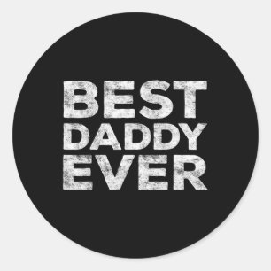 Beste papa ooit Vaderdag Shirt Ronde Sticker