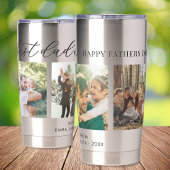 Beste papa ooit vaders dag 4 fotocollage geïsoleerde drinkbeker