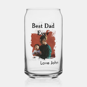 Beste papa ooit vaders papa cadeau foto naam eenvo blikvorm glas