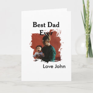 Beste papa ooit vaders papa cadeau foto naam eenvo kaart