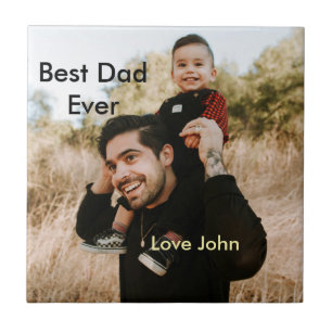 Beste papa ooit vaders papa cadeau foto naam eenvo tegeltje
