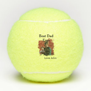 Beste papa ooit vaders papa cadeau foto naam eenvo tennisballen