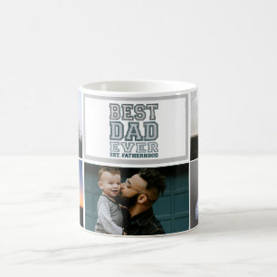 Beste papa ooit vaderschap foto collage ontwerp koffiemok