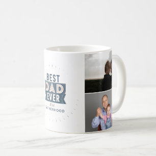 Beste papa ooit vaderschap fotocollage ontwerp koffiemok