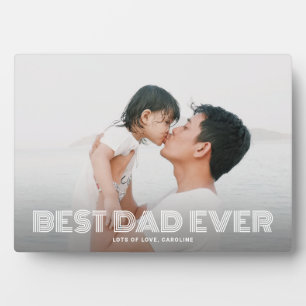 Beste papa ooit vetgedrukte tekst Vaderdag cadeau Fotoplaat