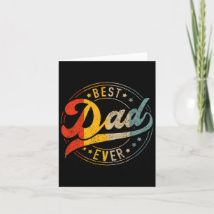 Beste papa ooit vintage kleuren retro Vaderdag ver Kaart