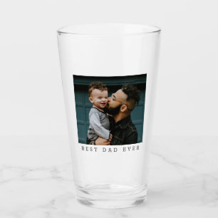 Beste papa ooit volledige foto gepersonaliseerd glas