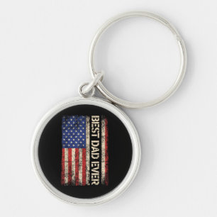 Beste Papa Ooit VS Amerikaanse Vlag Cadeaus voor V Sleutelhanger