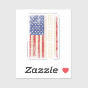 Beste Papa Ooit VS Amerikaanse Vlag Cadeaus voor V Sticker