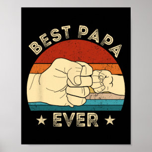 Beste papa ooit vuist bump grappige opa vader's da poster