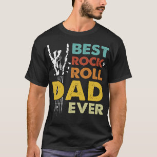 Beste papa ooit w / gitaar, rock muziek & schedel t-shirt