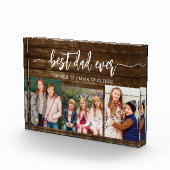 Beste papa ooit - Wood Vaderdag fotocollage Fotoblokken (Rechts)