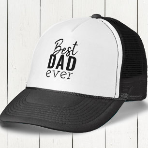 Beste Papa Ooit Zwart en Wit Typografie Trucker Pet