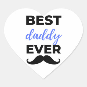 Beste papa ooit zwart hart sticker