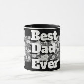Beste papa ooit zwart-wit Mok (Midden)