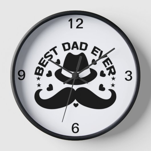 Beste papa ooit zwart wit Pet snor (Voorkant)