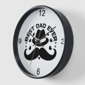 Beste papa ooit zwart wit Pet snor (Hoek)