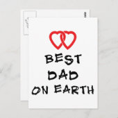 Beste papa op aarde cadeau briefkaart (Voorkant / Achterkant)