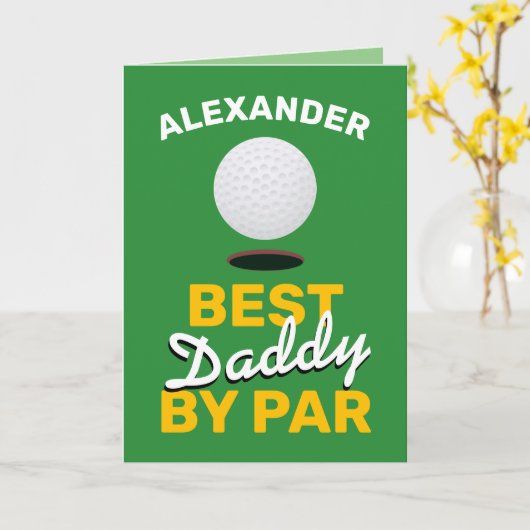 Beste papa op papier | VADERDAG Kaart (Gele Bloem)