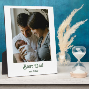 Beste Papa Opgericht Eerste Vaderdag Familie Foto Fotoplaat