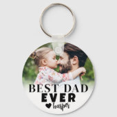 Beste Papa Persoonlijke Foto Sleutelhanger (Voorkant)