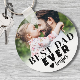 Beste Papa Persoonlijke Foto Sleutelhanger