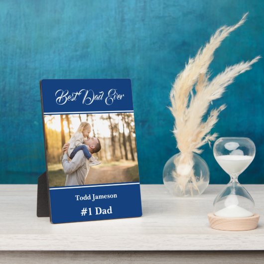 Beste papa Plaque Fotoplaat (Zijkant)