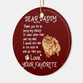 Beste papa Pomeranian Dog Dad Vaderdag Keramisch Ornament (Links)
