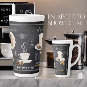 Beste Papa schoolbord typografie Koffie in Chocola Latte Mok