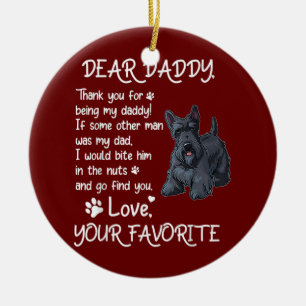 Beste papa Scottish Terrier Dog Dad Vaderdag Keramisch Ornament