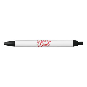 Beste Papa Script Rode Hart Zwarte Inkt Pen