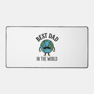 Beste papa ter wereld Earth Snor Shirt Ontwerp_ Bureaumat
