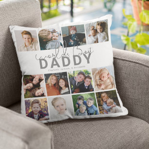 Beste Papa ter Wereld Fotocollage Kussen