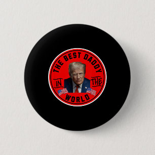 Beste Papa Ter Wereld Grappige Trump  Ronde Button 5,7 Cm