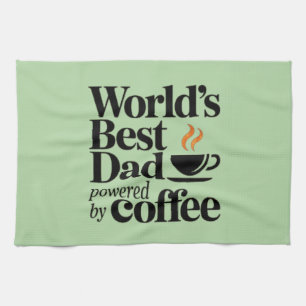 Beste Papa ter Wereld, Powered by Coffee Vaderdag  Theedoek