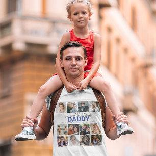Beste Papa ter Wereld   T-Shirt met Fotocollage