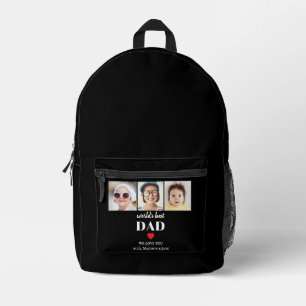 Beste Papa ter Wereld We houden van jou 3 Kinderen Bedrukte Rugzak