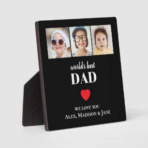 Beste Papa ter Wereld We houden van jou 3 Kinderen Fotoplaat