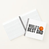 Beste papa typografie basketbal ter wereld | Notit Notitieboek (Binnen)