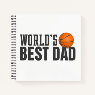 Beste papa typografie basketbal ter wereld   Notit Notitieboek