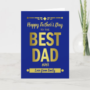 Beste Papa Typografie Gouden Vaderdag Feestdagen Kaart