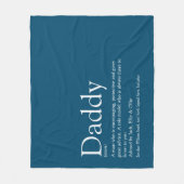 Beste Papa Vader Ever Definitie Fun Blauw Fleece Deken (Voorkant)