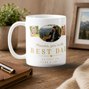 Beste papa Vaderdag cadeau van kinderen Foto  Koffiemok